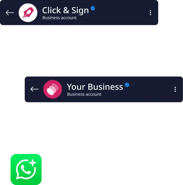 Sign documents directly via WhatsApp — no apps or hassle