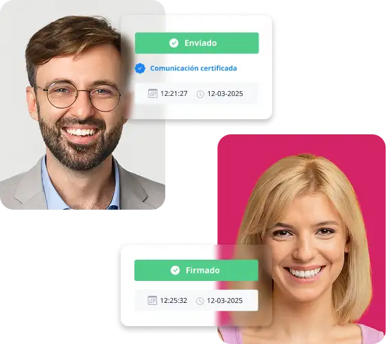 Proceso de firma electrónica con Click & Sign desde diferentes dispositivos